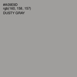 #A09E9D - Dusty Gray Color Image
